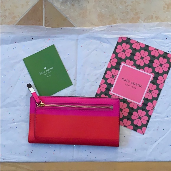 Kate Spade Limited Edition Discontinued Laurel Way Bonita Stripe Stacy Wallet. - Picture 4 of 6